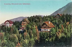 Semmering: Mansion district near the Suedbahnhotel
