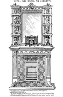 Ionic: Mantel, Over Mantel and Ornaments, Plate 196