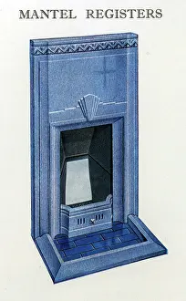 Grate: Mantel Register - Blue Design