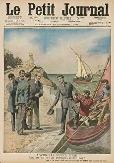 Abdicates: MANUEL II FLEES