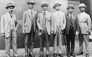 Filipinos: Manuel Luis Quezon, (3rd from left) with representatives