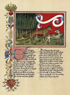 1349: Manuscript with story about a dog and a wolf
