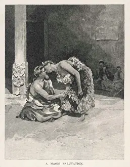 Rubbing: MAORI GREETING