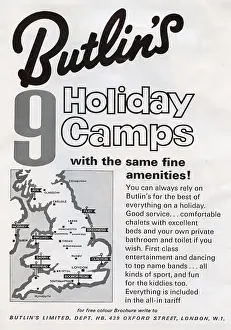 Golfing: Map of 9 Butlin's Holiday Camps