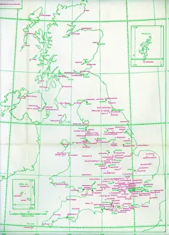Aerodromes: Map of aerodromes listed in the United Kingdom
