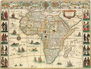 Costumed: Map of Africa 1617