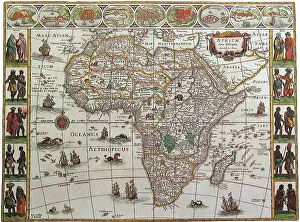 Outlined: Map of Africa, 1645