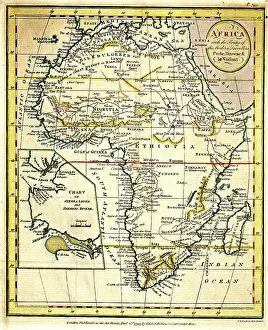 Sierra: Map of Africa, with travellers routes