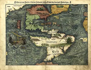 Continents: Map of the Americas, 1550