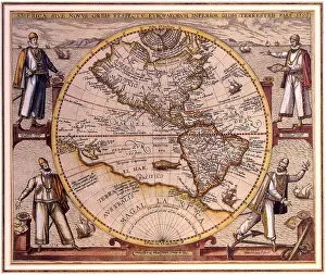 1596: Map of the Americas 1596