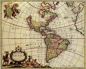 1685: Map of the Americas 1685