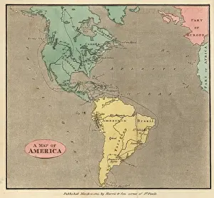 Tarry: Map of the Americas, circa 1821