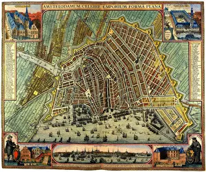 1633: Map of Amsterdam 1633