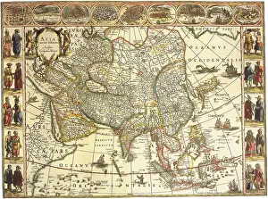Embellished: Map of Asian Continent 1617
