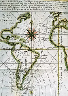 Newfoundland: Map of the Atlantic Ocean. 18th century