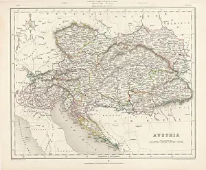 Historischer: A map of the Austrian Empire in the