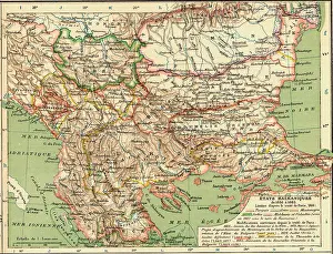 Schrader: Map of the Balkan States 1856-1885