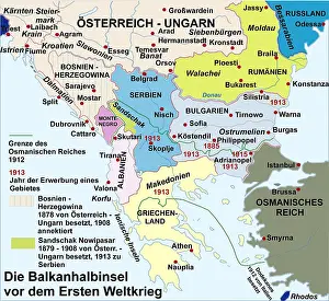 Rumania: Map of the Balkans