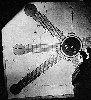 Corridors: Map at the Berlin Air Safety Centre, during the Berlin Airli