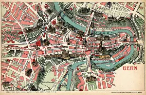 Aare: Map of Bern, Switzerland