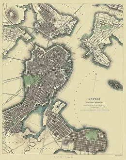 Antiquarian: Map of Boston 1842