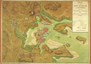 Environs: Map of Boston and Environs - 1776