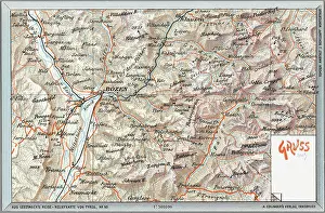Gruss: Map of Bozen / Bolzano - Italy