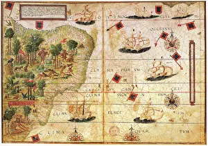 Antiquarian: Map of Brazil 1519