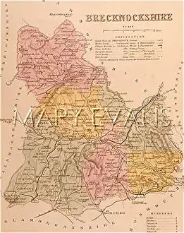 Breconshire: MAP/BRECONSHIRE C1857