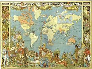 Motifs: Map of the British Empire in 1886