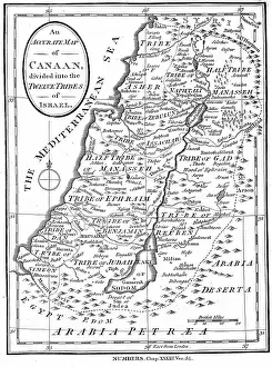 Tribes: Map of Canaan divided into the territories of