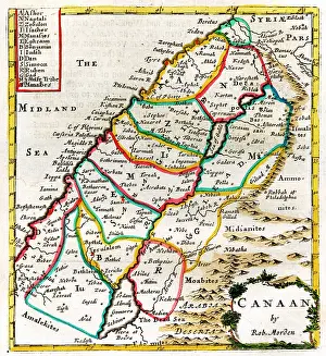 Canaan: Map of Canaan and the Twelve Tribes of Israel