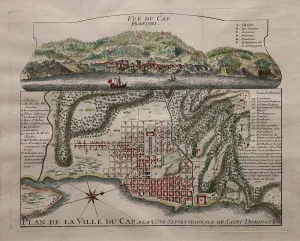 Daquitaine: Map of Cap-Francais, Musee d'Aquitaine, Bordeaux