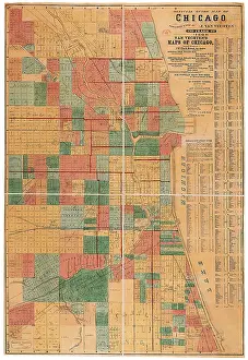 Illin: Map of Chicago in 1868