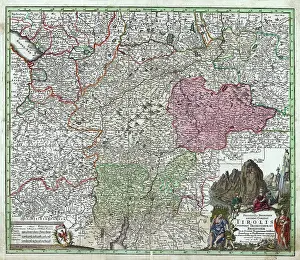 Matthaeus: Map of the county of Tyrol and also