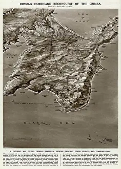 Azov: Map of the Crimean peninsula by G. H. Davis