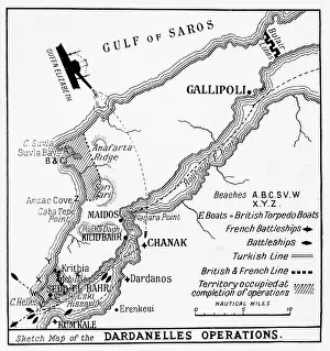 MAP OF DARDANELLES