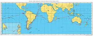 Continents: Map of Darwin's Route on HMS Beagle, 1831-36