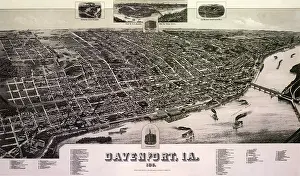 Davenport: Map of Davenport - 1888