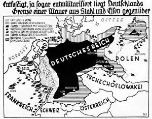 Lack: Map of the defortified and demilitarized Germany