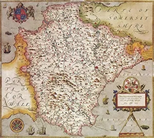 Treks: Map of Devonshire, England 1575