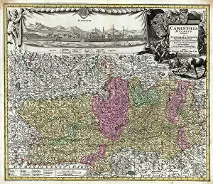 Matthaeus: Map of Duchy of Carinthia. By Matthaeus