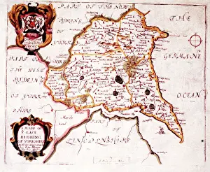 Blome: Map of East Riding of Yorkshire, England