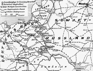 Immediate: Map of Eastern Europe: German-Soviet border, 1940