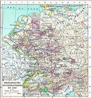 Schrader: Map of the Ecclesiastical Principalities of Germany in 1789