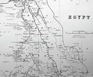 Egytian: Map of Egypt, Victorian period