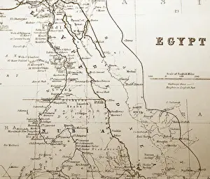 Egytian: Map of Egypt, Victorian period