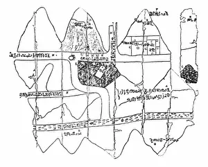 1320: Map of Egyptian Gold Mine, 1320 BC