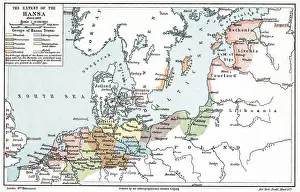 Merchants: Map of the extent of the Hanseatic League