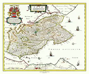 Fife: Map of Fife, Scotland by Johan Blaeu
